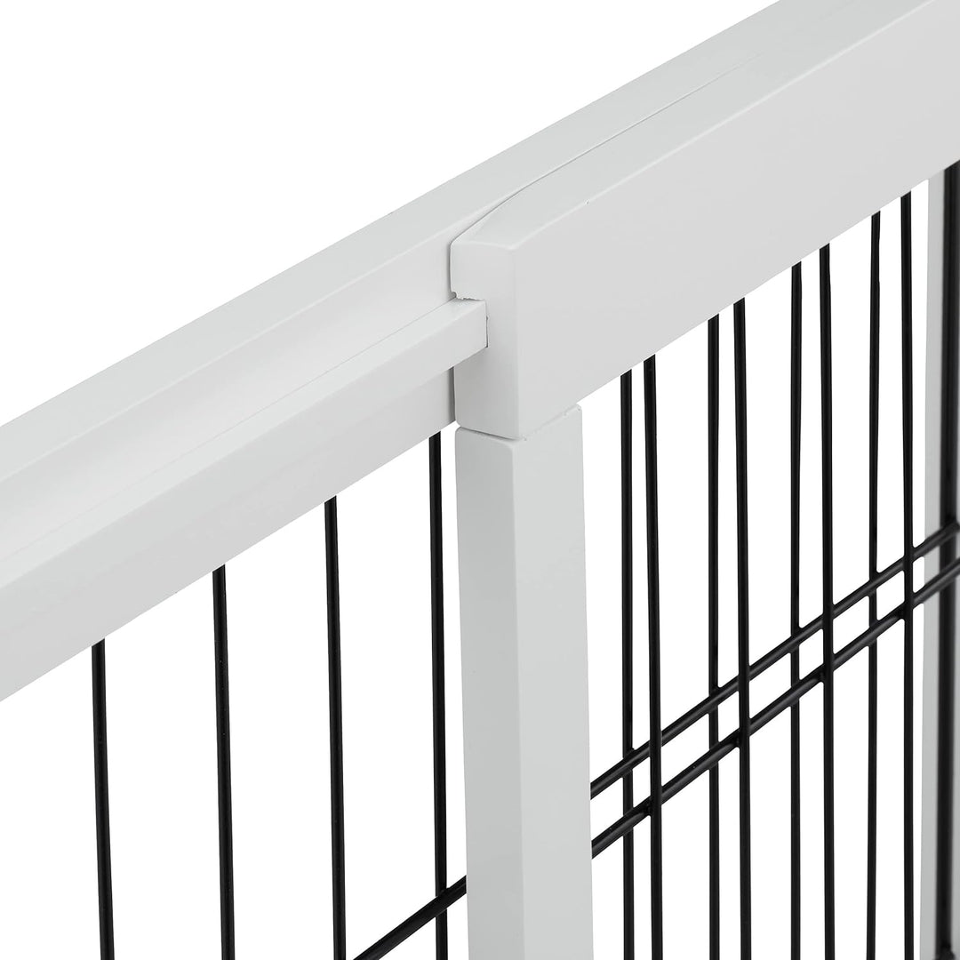 Relaxdays Absperrgitter, ausziehbares Schutzgitter, Treppe & Tür, HxB: 56 x 70-108 cm, freistehend,