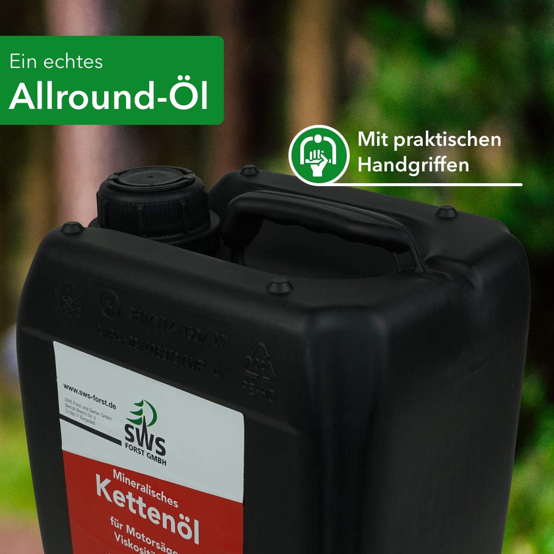 SUPER-OIL Kettenöl Sägekettenöl mit Haftzusatz für Kettensägen Führungsschienen (5 Liter)