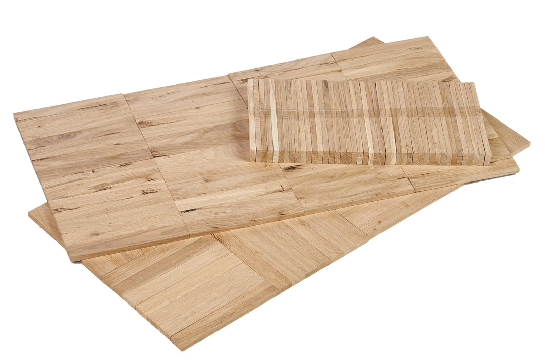 EICHE Bastelklötzchen 200 Stück Mit Klebeband 8 x 22 x 160 mm Eichenholz für DIY Projekte und Dekora