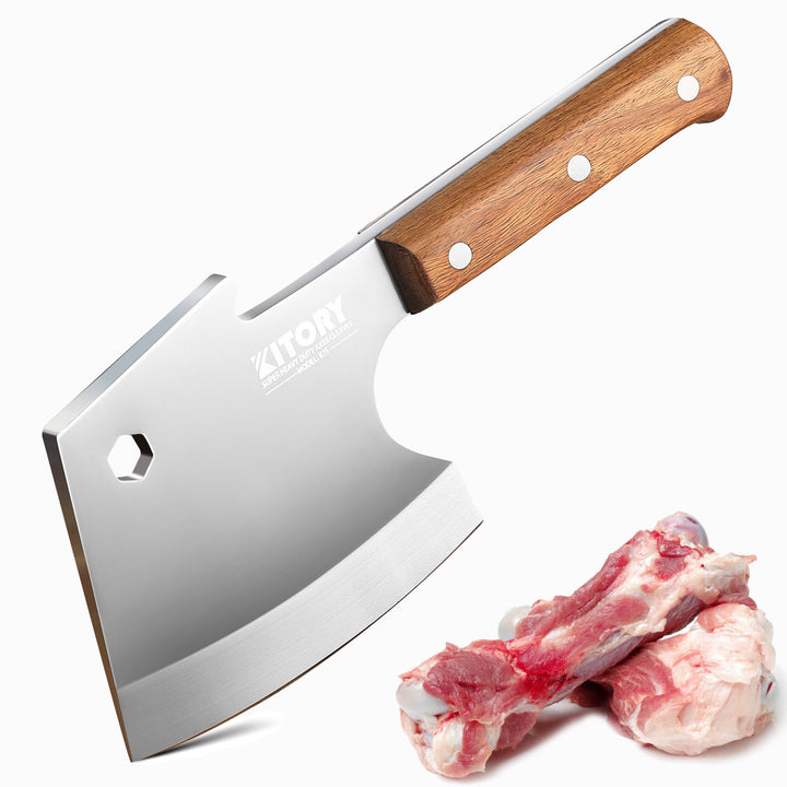 Kitory Hackmesser 15 cm Klinge, Küchenbeil für gefrorenes Fleisch und grosse Knochen, Extrem Scharf