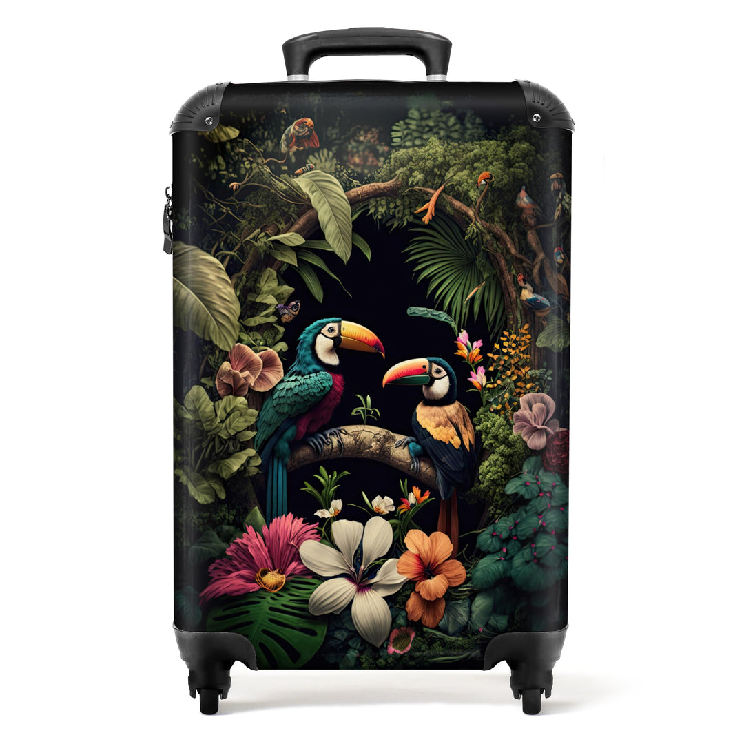 NoBoringSuitcases.com® Koffer Handgepäck Trolley Rollkoffer Kleine Reisekoffer mit 4 Rollen - Vogel