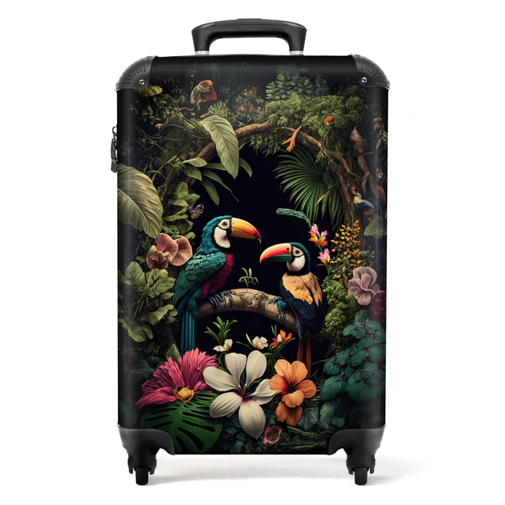 NoBoringSuitcases.com® Koffer Handgepäck Trolley Rollkoffer Kleine Reisekoffer mit 4 Rollen - Vogel
