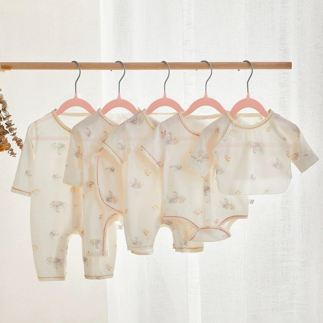 Kinderkleiderbügel, 28 cm Baby-Samtbügel mit 360°-Drehhaken, rutschfeste Kleiderbügel Samt, platzspa