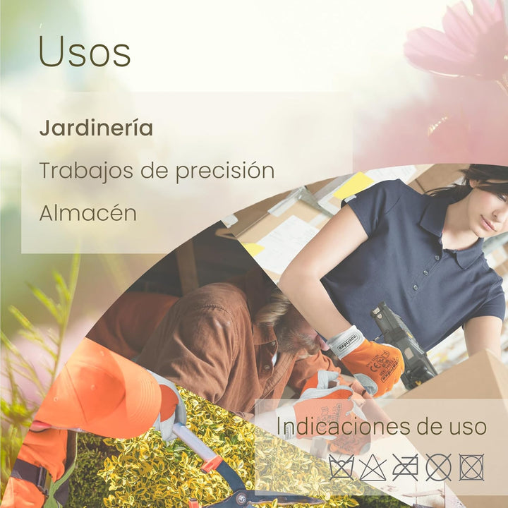 EXBRIECO 1, 3, 6 oder 12 Paar, Gartenhandschuhe aus Leder, Lammfellhandschuhe, Arbeitshandschuhe aus