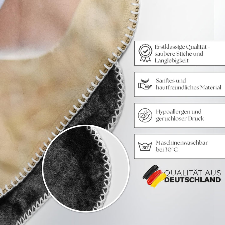 PICANOVA – Personalisierte Decke mit Foto 100x70cm – Fotodecke – Premiumqualität Fleecedecke 510g/qm