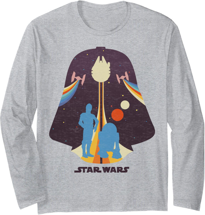 Star Wars Vader Helmet Silhouette Langarmshirt