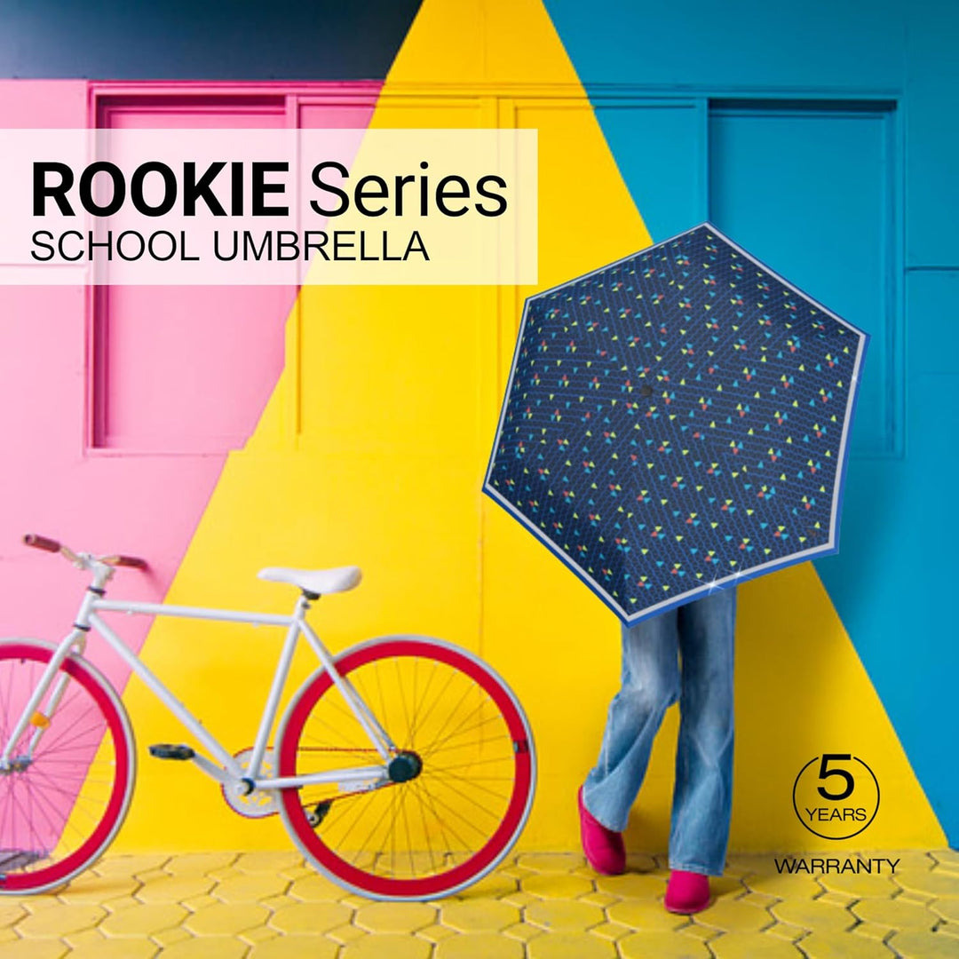 Knirps Rookie manual Kinder Regenschirm triple blue, 90 cm, Triple Blue