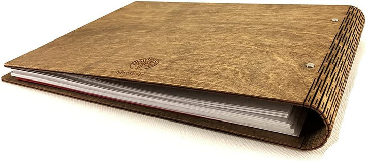 Fotoalbum Gästebuch aus Massive-Birke - 100 Seiten zum einkleben - XXL Jumbo - Hochzeit Geschenk Geb