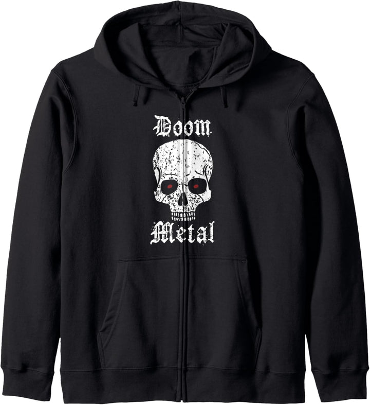 Doom Metal Skull Macabre Vintage Metalhead Kapuzenjacke