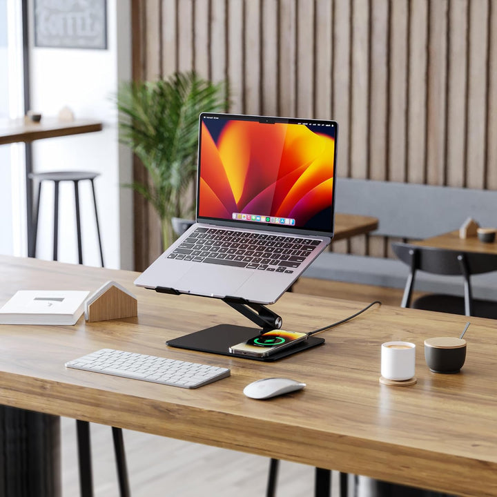ALOGIC Elite Aluminum Laptop Stand | Wireless Charger mit bis zu 10 Watt | Silikonpad für rutschfest
