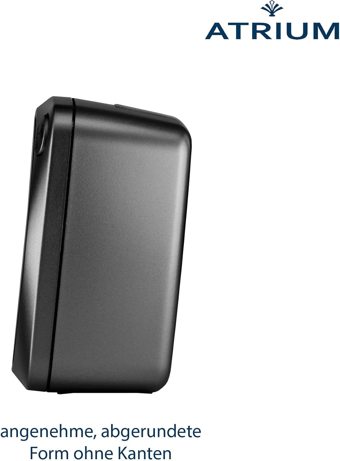 Atrium Funkwecker Analog Quarz ohne Ticken grosse Zahlen sehr deutlich mit Licht und Snooze schwarz