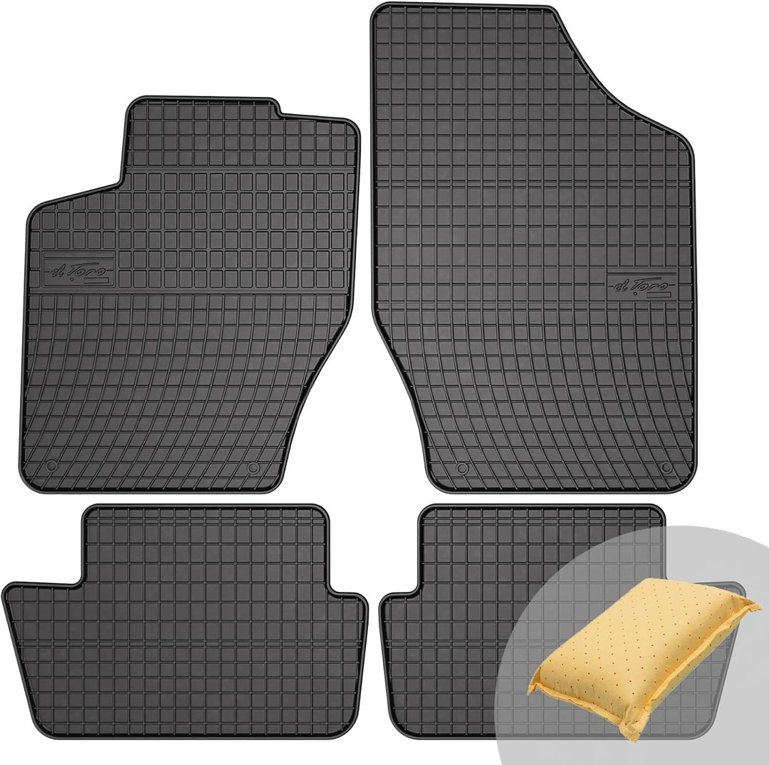 FROGUM EL Toro Gummimatten Ganzjähriges-Set von Autofussmatte Auto Fussmatten für Citroën C4 I 2004-