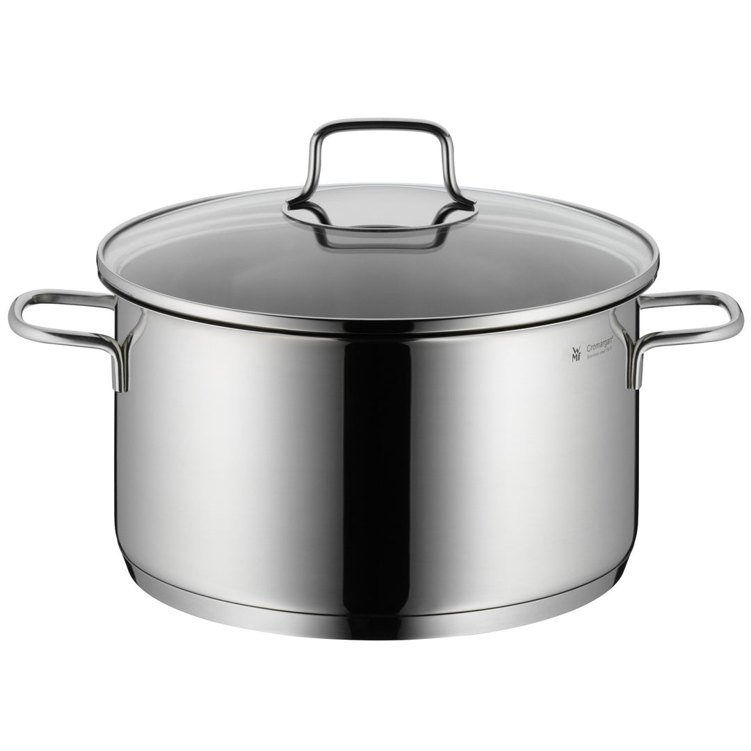 WMF Astoria Kochtopf gross 24cm, Glasdeckel, Fleischtopf Induktion 5,7l, Cromargan Edelstahl poliert