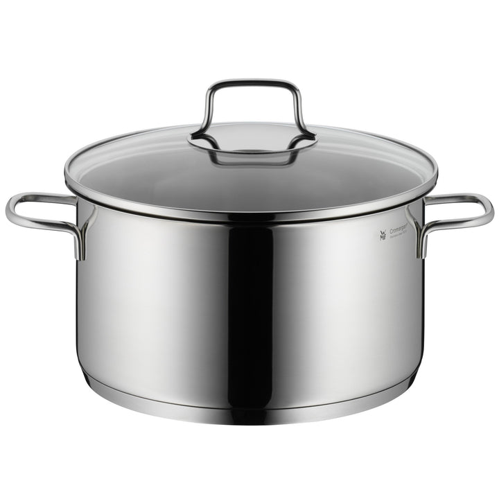 WMF Astoria Kochtopf gross 24cm, Glasdeckel, Fleischtopf Induktion 5,7l, Cromargan Edelstahl poliert