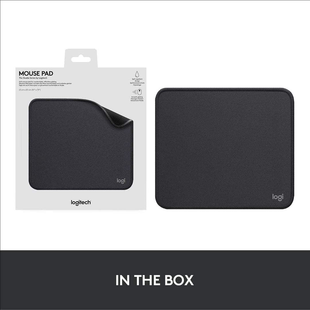 Logitech Mouse Pad - Studio Series, Computer-Mauspad mit Anti-Rutsch-Gummiboden, Leichtes Gleiten, S