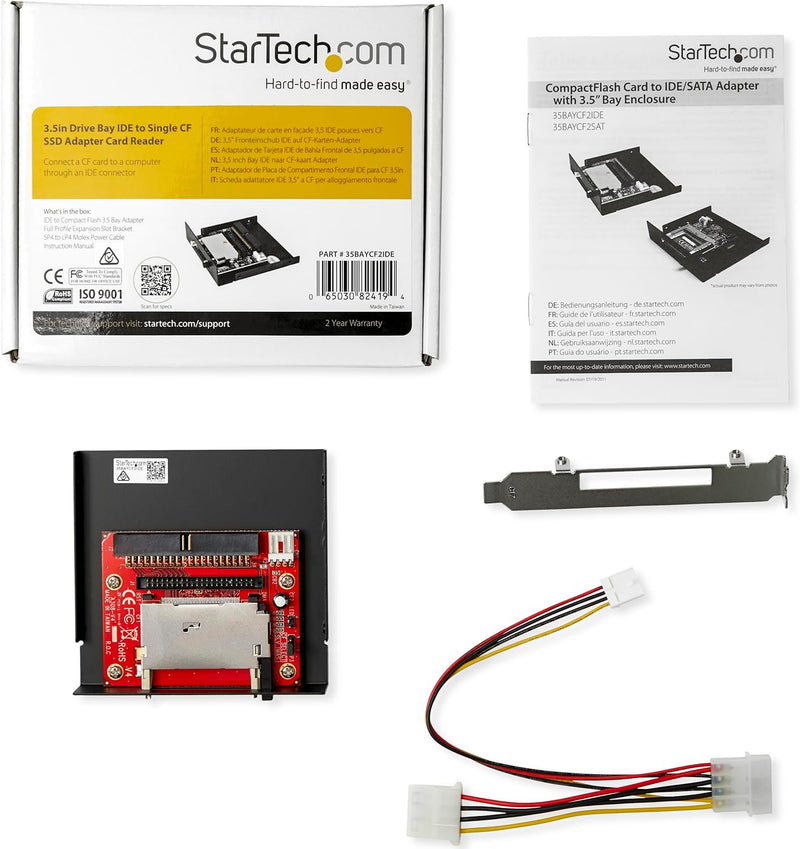 StarTech.com 3,5 Zoll Laufwerksschacht IDE auf CF SSD Kartenleser - CompactFlash - Solid State Drive