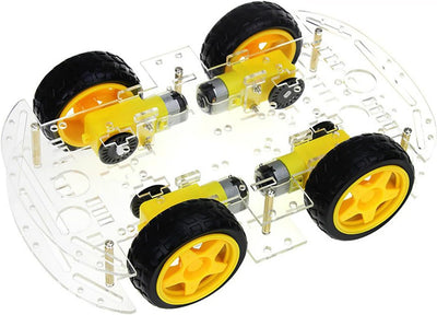 Smart Car Robot, 4WD Smart Robot Car Chassis Kit Einfache Mechanische Struktur 4 Verzögerungs-Gleich