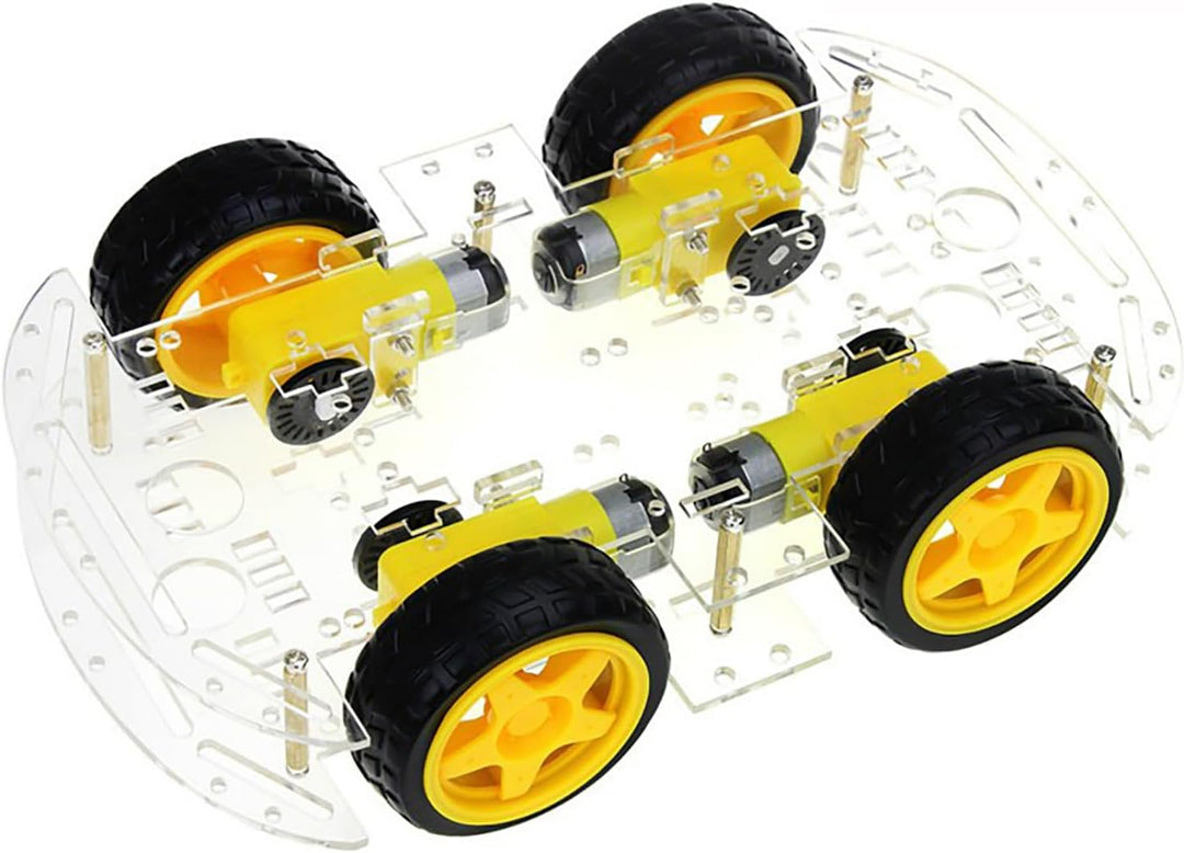 Smart Car Robot, 4WD Smart Robot Car Chassis Kit Gute Richtungsfähigkeit Flexibles Drehen für Unterh