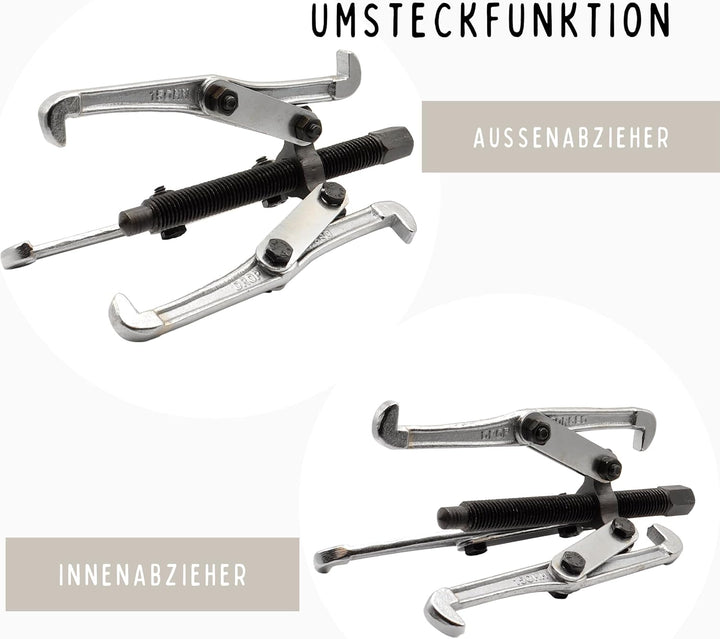 Abzieher Werkzeug Lager Set 75mm 100mm 150mm Lagerabzieher Profi 3-armig + 2-armig innen aussen Lage