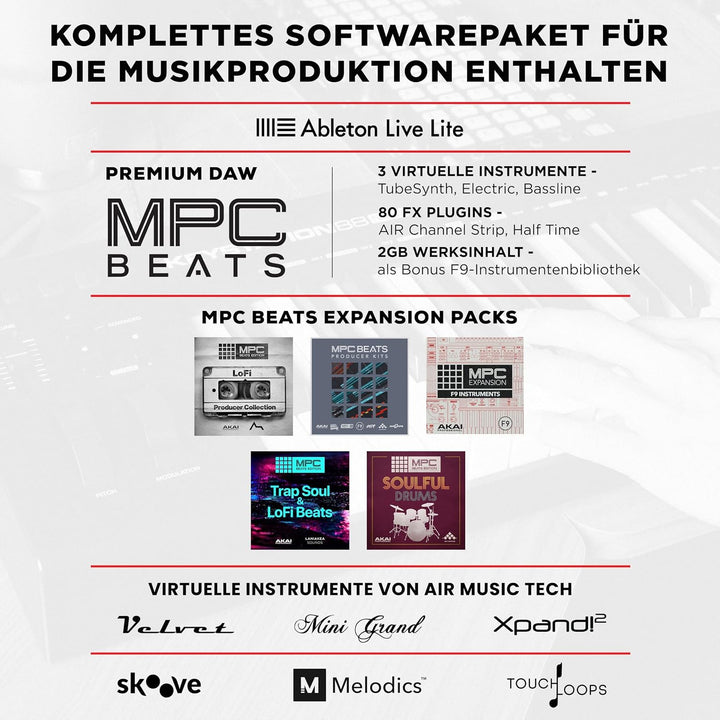M-Audio Keystation 88 MK3 – MIDI Keyboard Controller mit 88 halbgewichteten Tasten für die Kontrolle