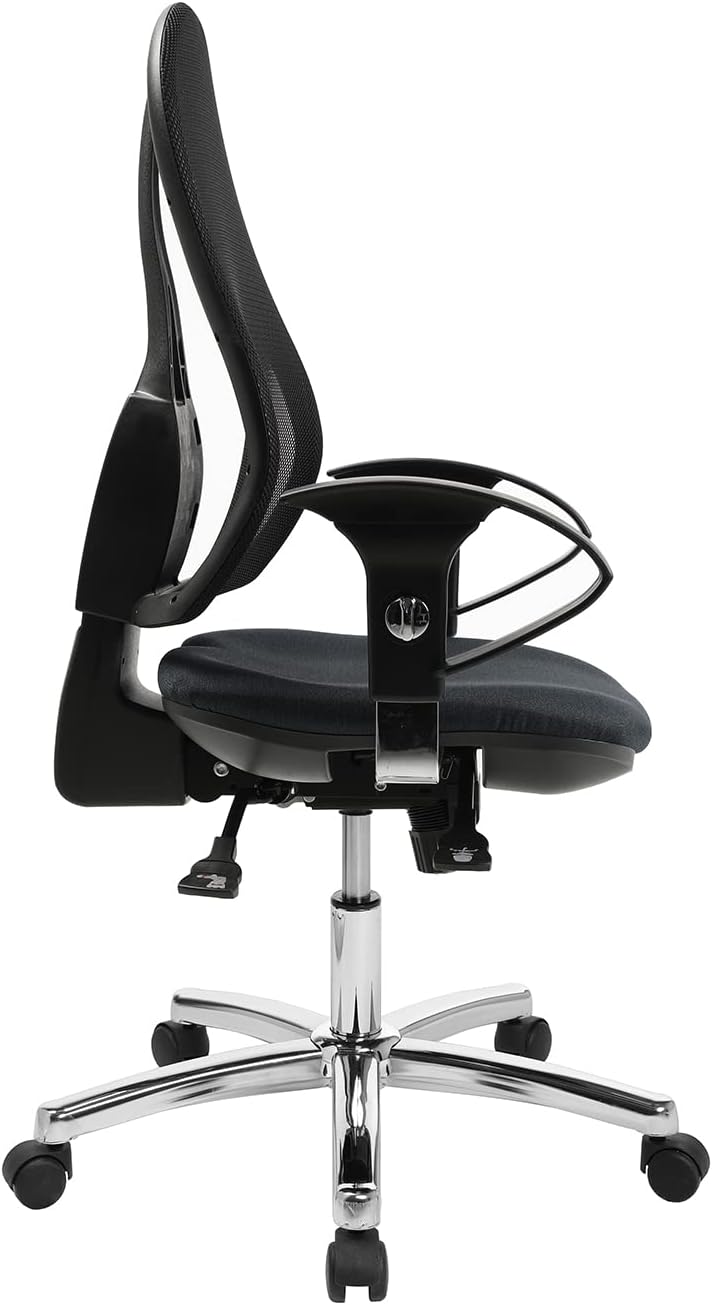 Topstar Open Point SY Deluxe inkl. AL U2 Chrom grau KC2 meliert Grau Kc2 Netzrücken schwarz, Grau Kc