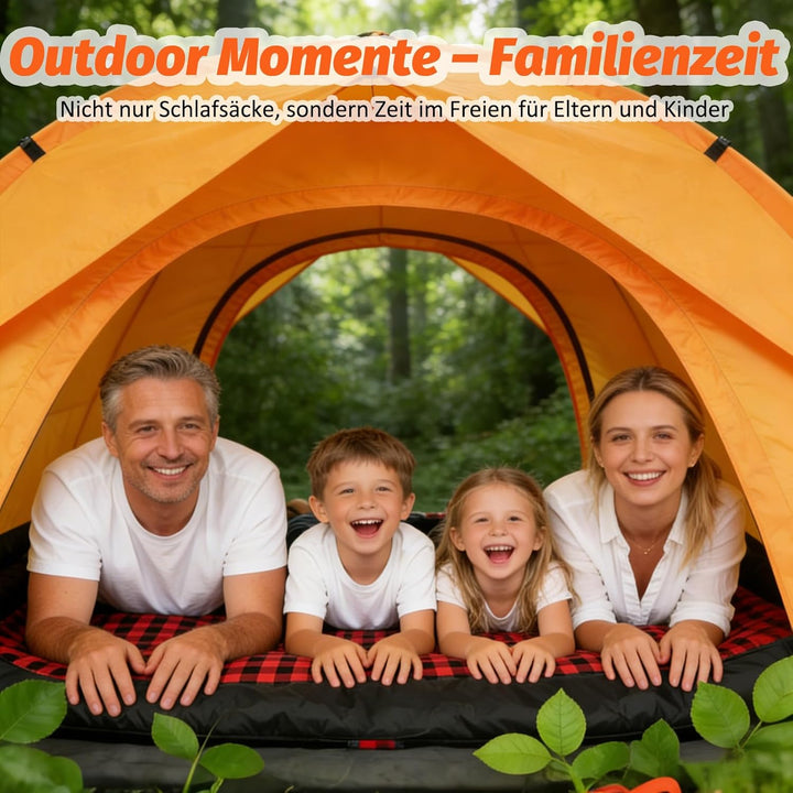 SWTMERRY Camping Doppelschlafsack für Erwachsene - Schlafsack 2 Personen, 230x160cm Deckenschlafsäck