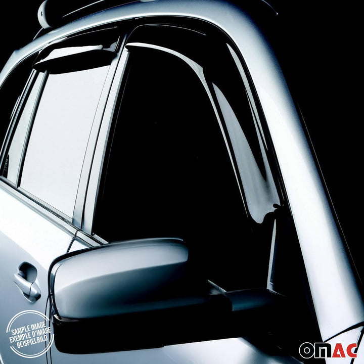 OMAC Regenabweiser Windabweiser kompatibel mit Skoda Octavia IV 2019-2023 Schwarz 4 TLG