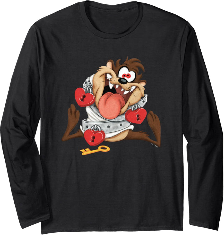 Looney Tunes Valentine's Day Taz Tied Up WIth Love Langarmshirt