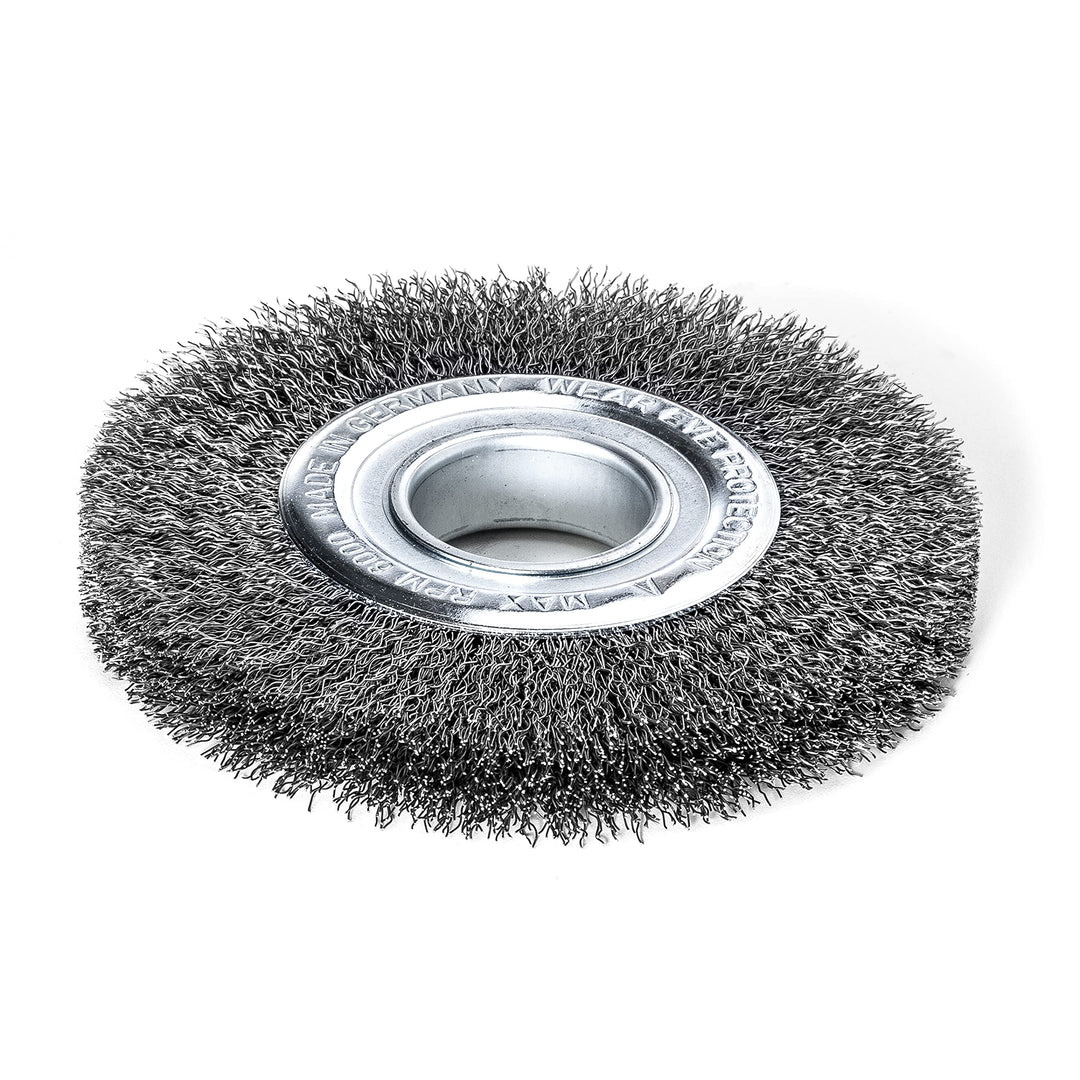 Lessmann Rundbürste ø 150 mm (gewellter Stahldraht, Breite 30-34 mm, zum Entfernen von Rost / Farben