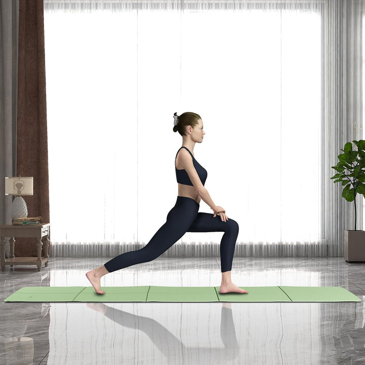 Faltbare Yogamatte für unterwegs, zweifarbige Yogamatte, 6 mm dick, mit Tragetasche, rutschfeste TPE