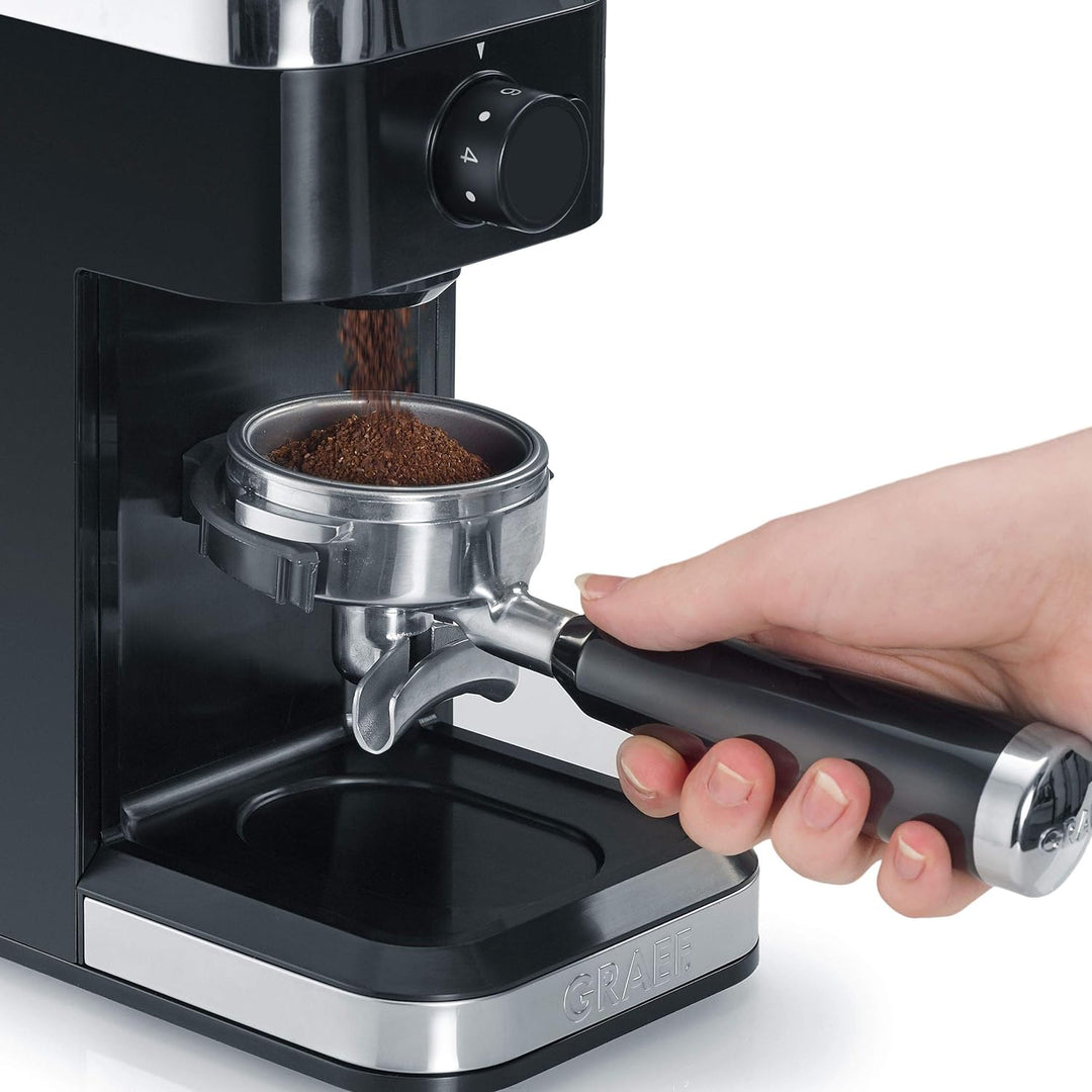 Graef CM502EU Kaffeemühle, 135, Edelstahl, schwarz