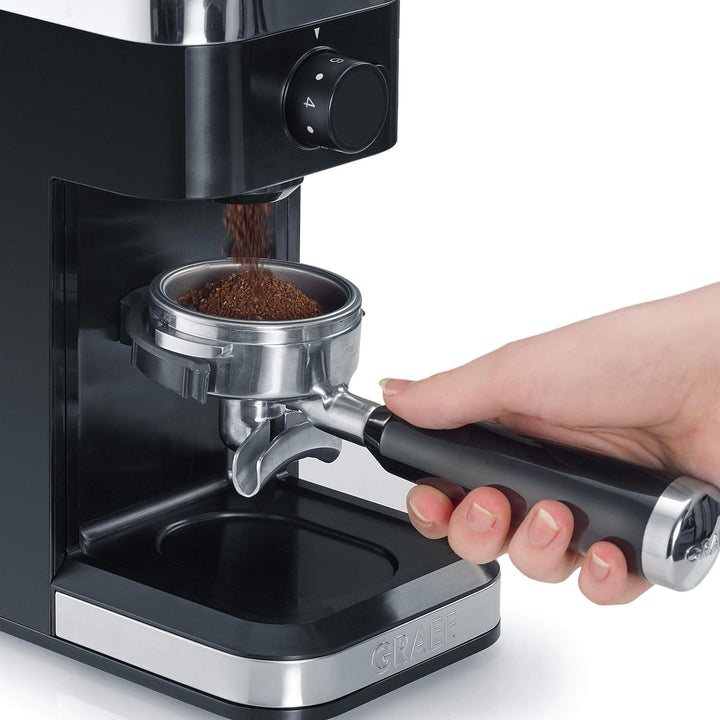 Graef CM502EU Kaffeemühle, 135, Edelstahl, schwarz