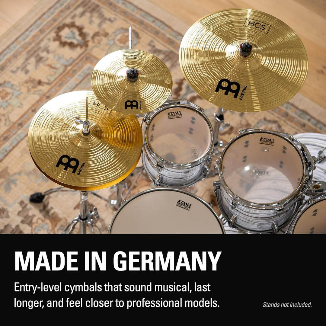 Meinl Cymbals HCS Super Schlagzeug Becken Set (Video) Box Pack mit 14 Zoll Hihat, 20 Ride, 16 Crash,
