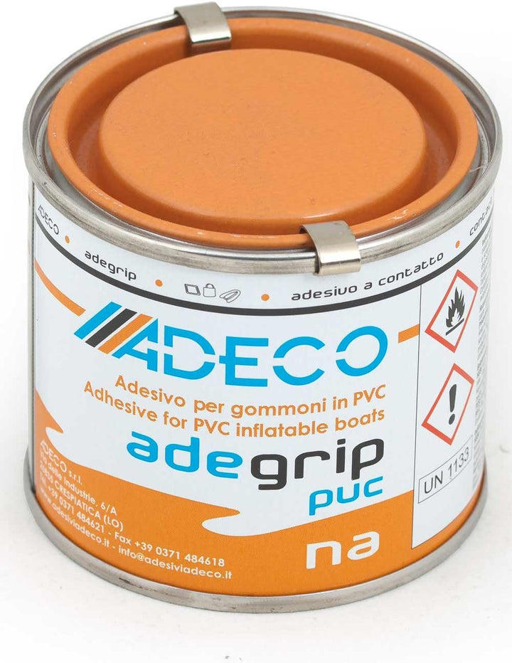 wellenshop Adeco Schlauchboot Reparatur-Set Adeco Grau Schwarz Weiss Orange, Schwarz