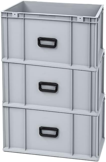 SuperSparSet 3x Eurobox NextGen Portable Uno | HxBxT 32x40x60cm | 65 Liter | Eurobehälter, Transport