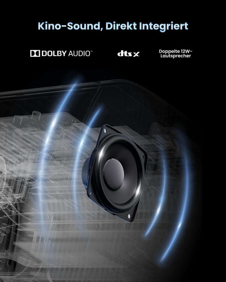Dangbei MP1 MAX Beamer 4K Heimkino mit 3100 ISO Lumen, 300" Blu-ray 3D, HDR10+, Google TV mit Offici