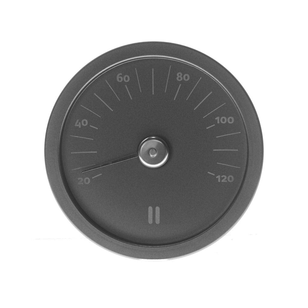 Rento Aluminium Sauna Theromometer schwarz