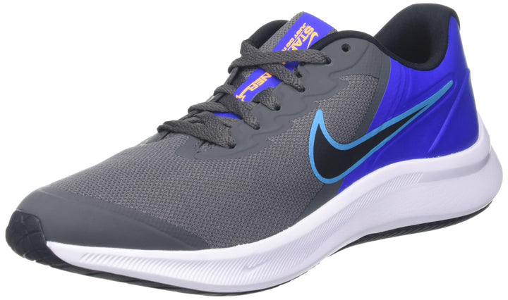 Nike Jungen Star Runner 3 Sneaker 22 EU Eisengrau Schwarzblauer Blitz, 22 EU Eisengrau Schwarzblauer