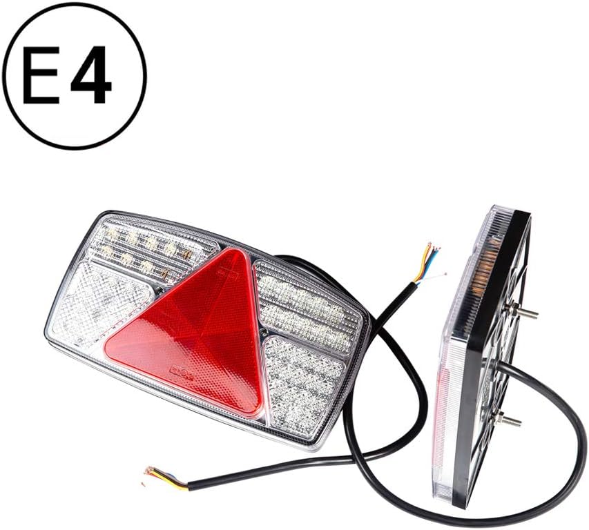 ETUKER 2stk LED Anhänger Rückleuchten Bremsleuchte, 10~30V Anhänger Rücklicht Kontrollleucht Wasserd