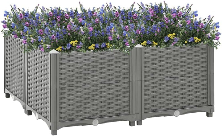 vidaXL Hochbeet, Hochbeet für Garten Balkon Terrasse, Gemüsebeet Pflanzkasten zum Selber Bauen, Blum