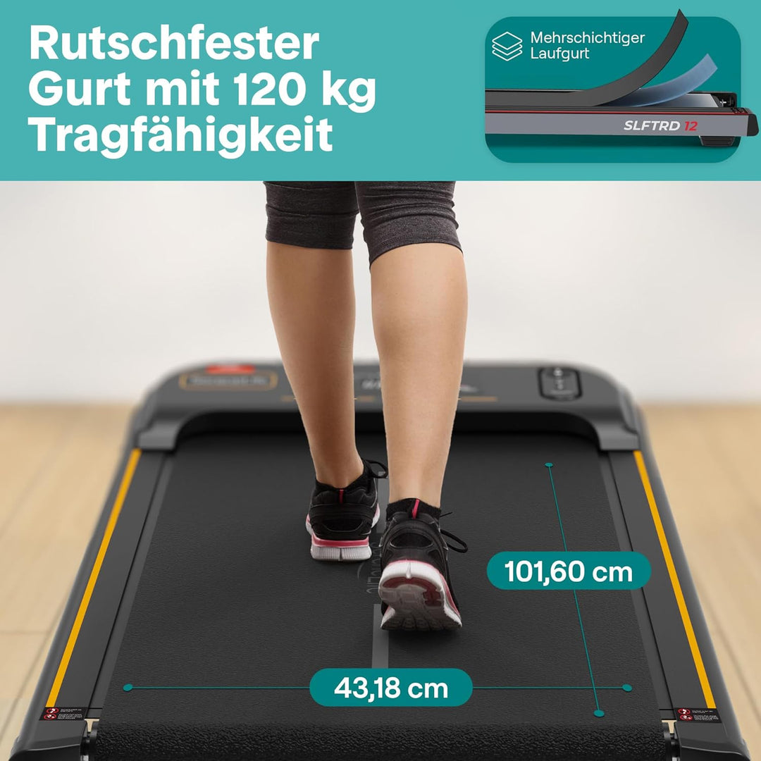 SereneLife Walking Pad, Laufband für Zuhause (Modelle: 8/9,6/10 km/h) – Schreibtisch-Laufband, leise