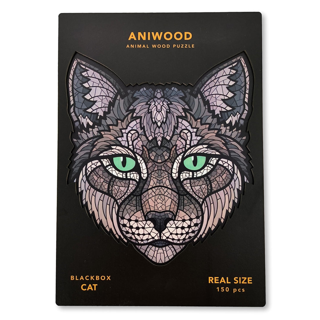 ANIWOOD Holzpuzzle Erwachsene Tieren. Gestanzter Deckel, Lebensgrosse Puzzle-Box. 3 Schwierigkeitsmo