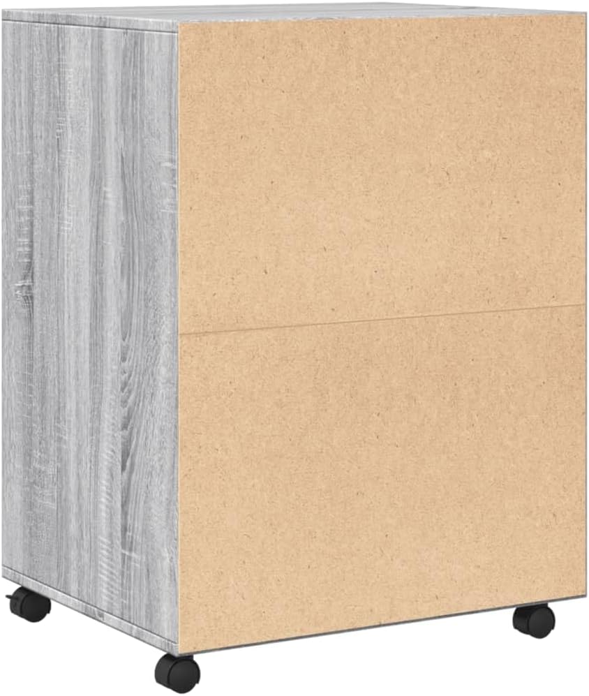 vidaXL Rollschrank Grau Sonoma 60x48x81 cm Holzwerkstoff, Grau Sonoma