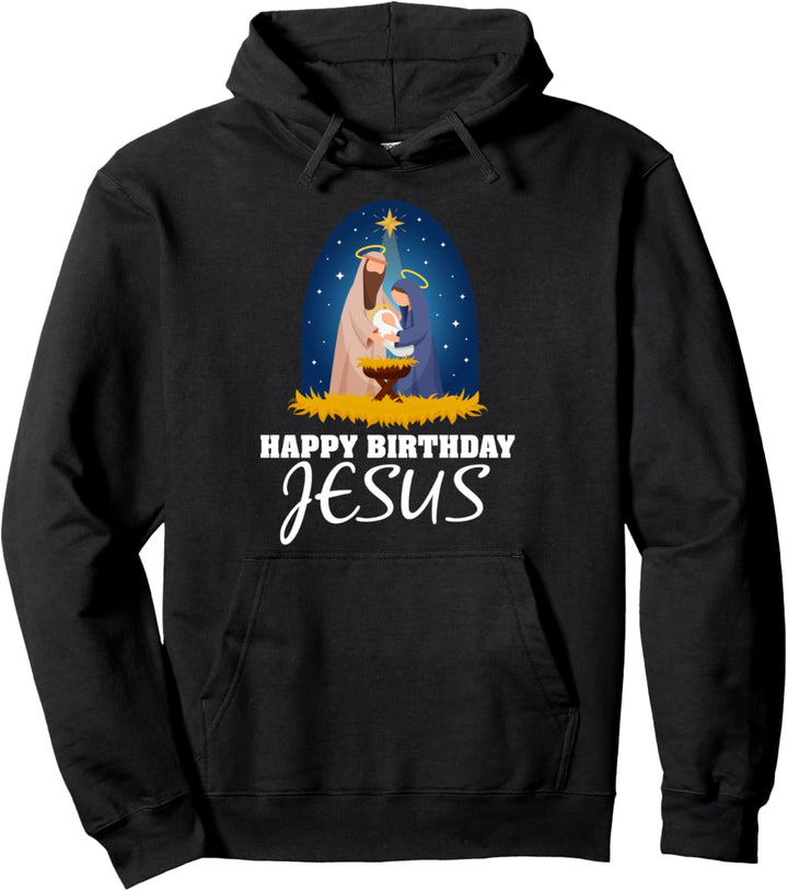 Happy Birthday Jesus - Weihnachten Advent Krippe Norden Pullover Hoodie