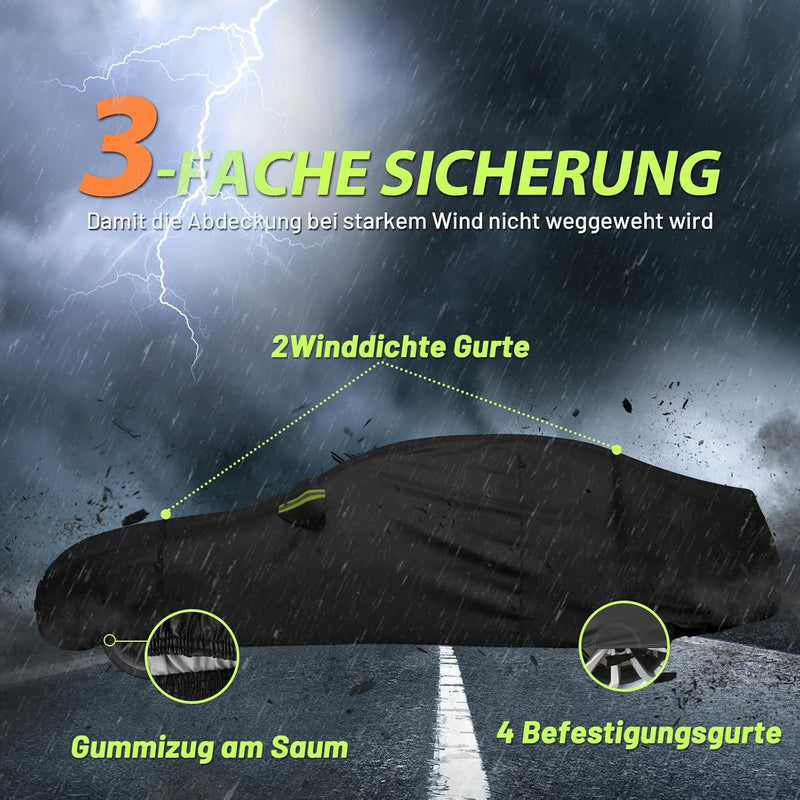 Favoto Autoabdeckung Winter Vollgarage Auto Abdeckplane Staubdicht Wasserdicht Autohülle Autoplane C