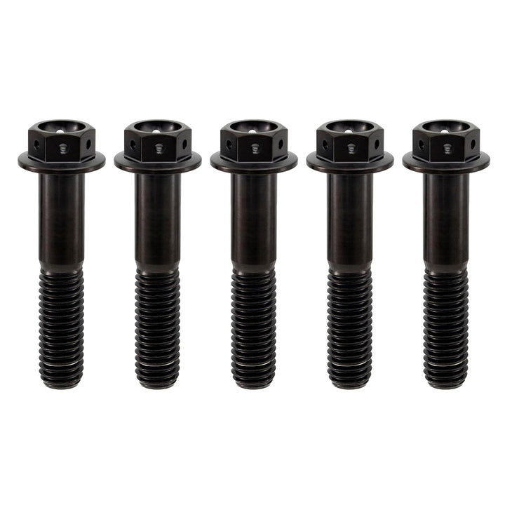 RISON Titanium Bolzen M6x1.0x25mm Titan Flansch Schrauben TC4 Titan Schrauben Sechskantschraube Schw