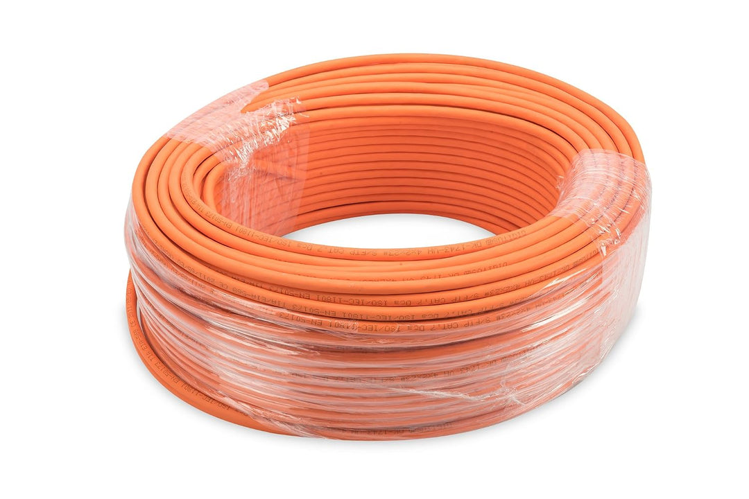 DIGITUS Netzwerkkabel Cat 7 – 100 m – S/FTP Duplex – BauPVO Dca | LSZH Halogenfrei – AWG 23/1 – PoE+