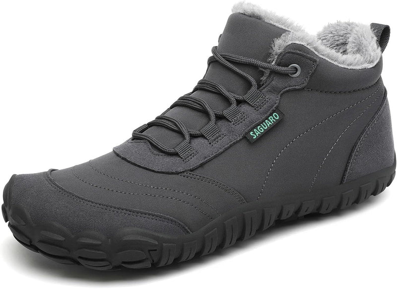 SAGUARO Barfussschuhe Winter Warm Wasserabweisend Gefüttert Winterschuhe für Damen Herren Gr.36-46 3