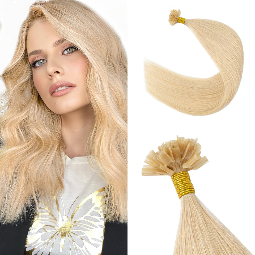 Haarteile Echthaar Bonding Extensions Echthaar 1g Keratin U Tip Haarverlängerung Glatt Weich Natürli