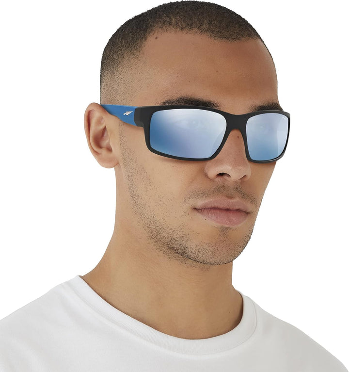 Arnette Herren 0AN4202 226855 62 Sonnenbrille, Schwarz (Fuzzy Black/Blueemirrorbluee)